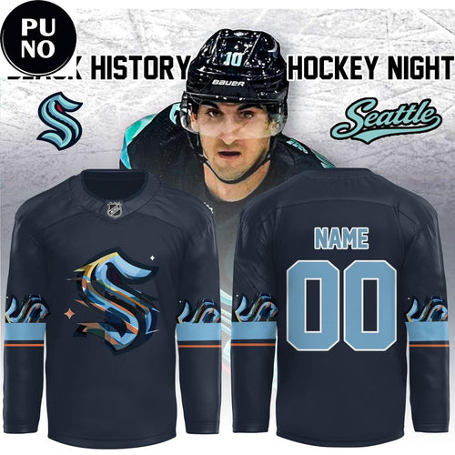Seattle Kraken Black History Month 2026 Personalized Hockey Jersey