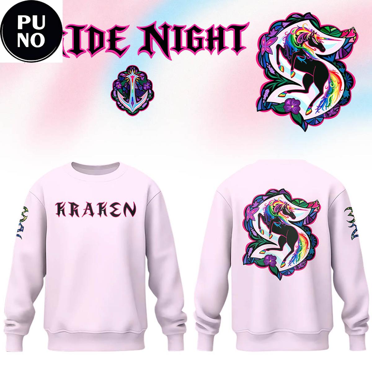 Seattle Kraken Common Thread Pride Night 2026 Pink Hoodie Shirt