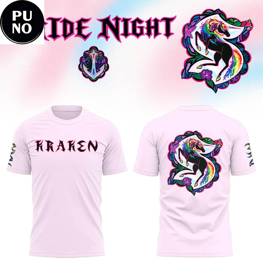 Seattle Kraken Common Thread Pride Night 2026 Pink Hoodie Shirt