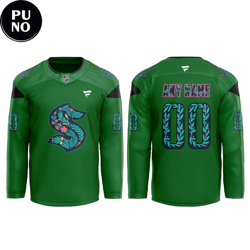 Seattle Kraken Green Night 2026 Personalized Hockey Jersey