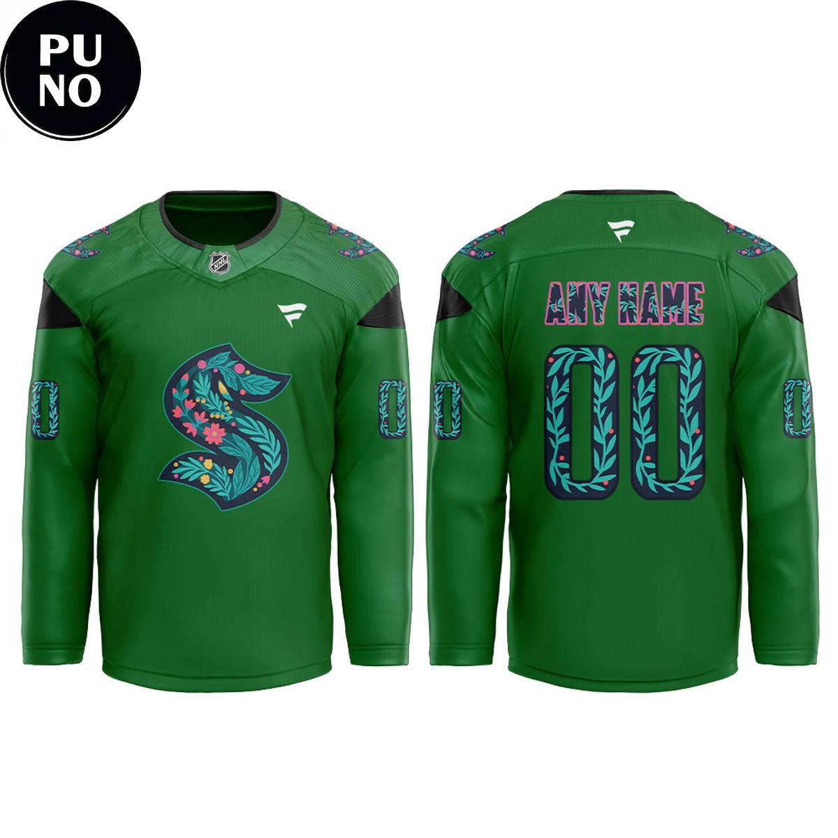 Seattle Kraken Green Night 2026 Personalized Hockey Jersey