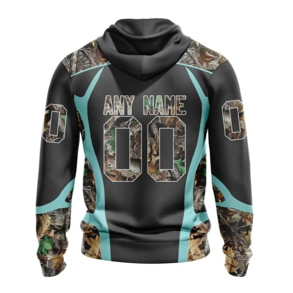 Personalized NHL Seattle Kraken Hoodie Special Camo Hunting Design All Over Print 3D Unisex Hoodie