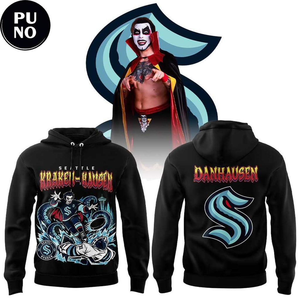 Seattle Kraken x Danhausen 2026 WWE Friday Night Hoodie T-Shirt