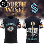 Seattle Kraken x Fourth Wings Night 2026 Basgiath Hoodie T-Shirt