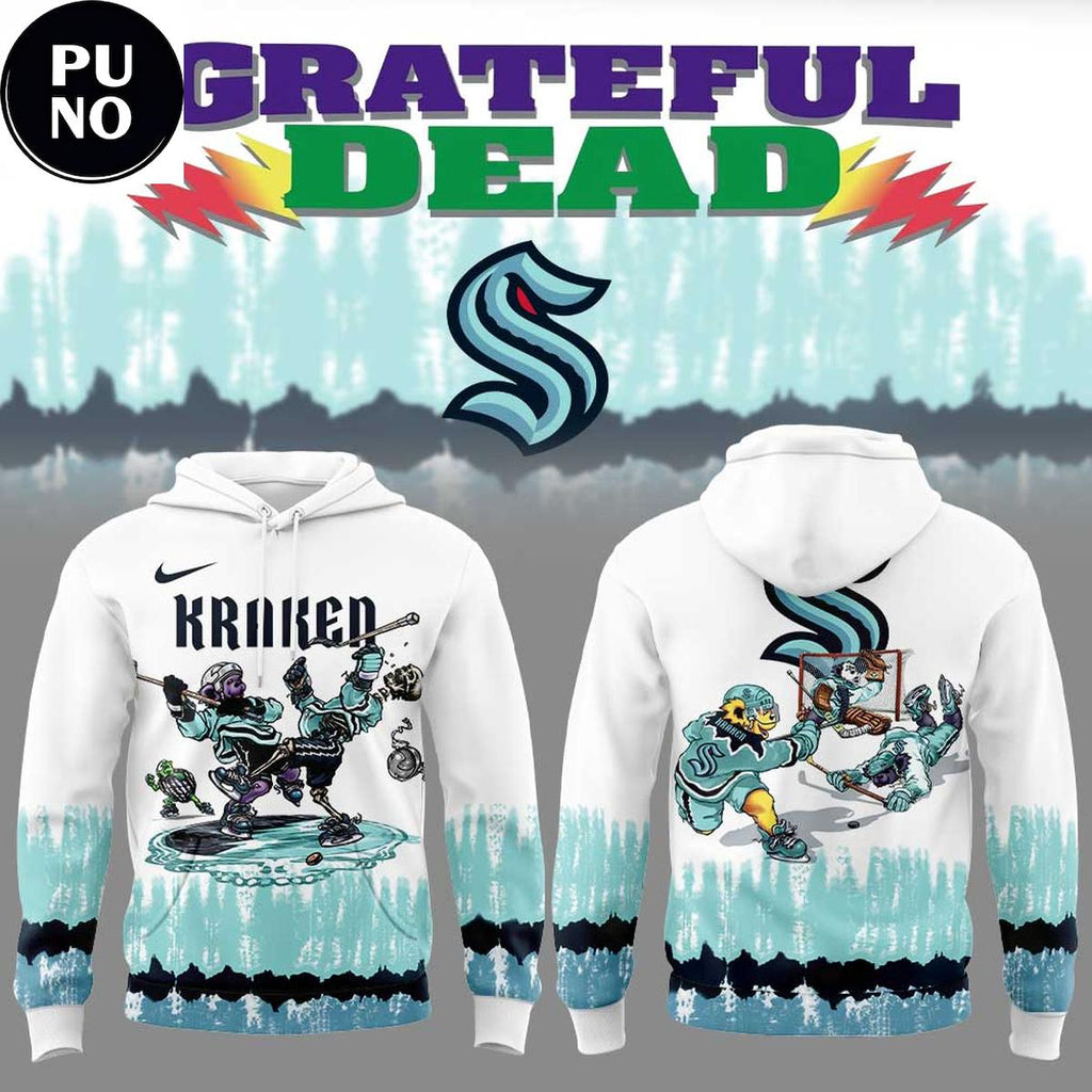 Seattle Kraken x Grateful Dead 2026 Tie Dye Hoodie T-Shirt