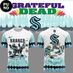 Seattle Kraken x Grateful Dead 2026 Tie Dye Hoodie T-Shirt