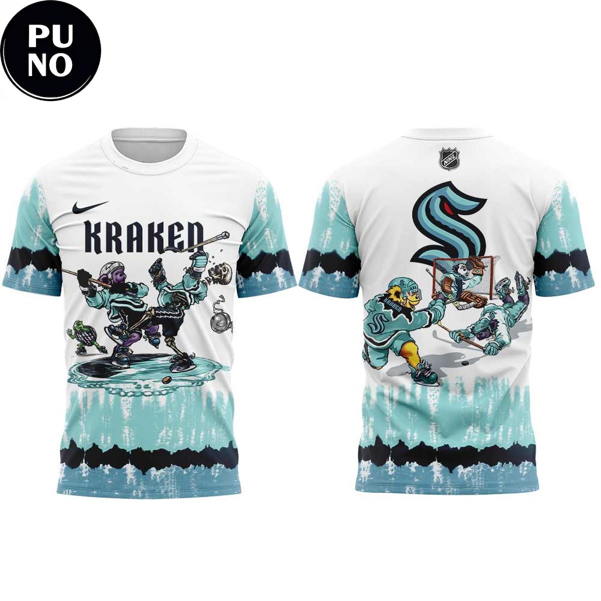Seattle Kraken x Grateful Dead 2026 Tie Dye Hoodie T-Shirt