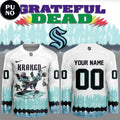 Seattle Kraken x Grateful Dead 2026 Tie Dye Personalized Hockey Jersey