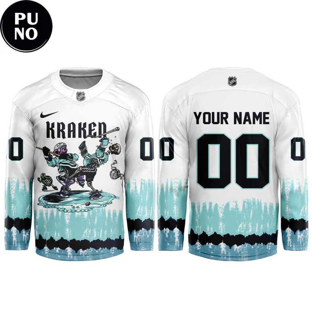 Seattle Kraken x Grateful Dead 2026 Tie Dye Personalized Hockey Jersey