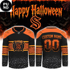 Seattle Kraken x Halloween Day 2026 Personalized Hockey Jersey