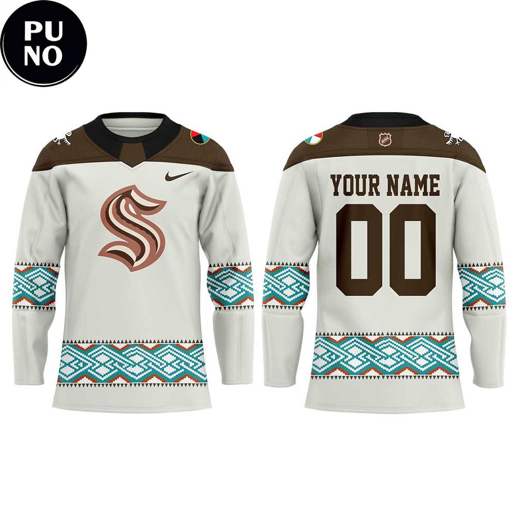 Seattle Kraken x Native American Heritage Night 2026 Personalized Hockey Jersey