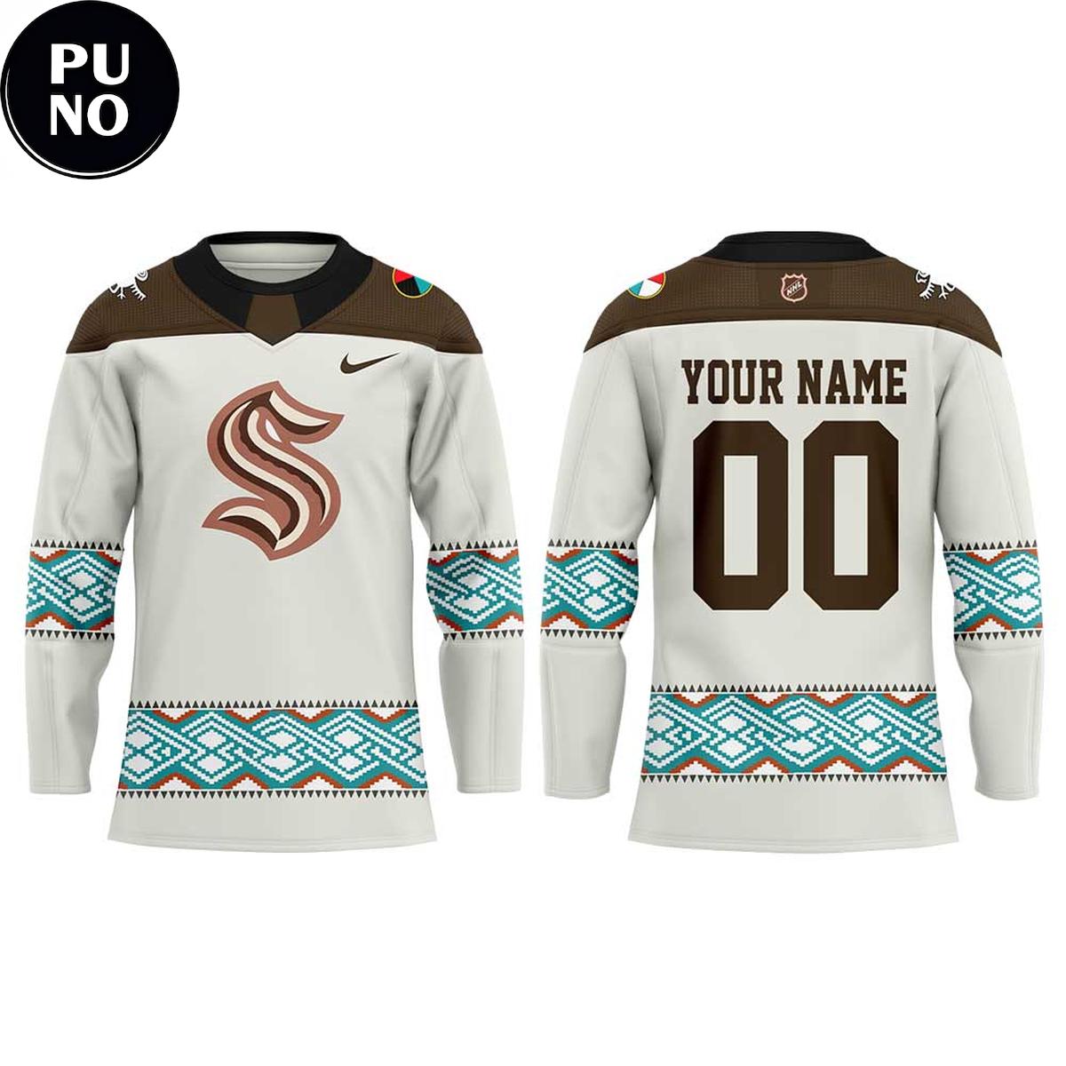 Seattle Kraken x Native American Heritage Night 2026 Personalized Hockey Jersey