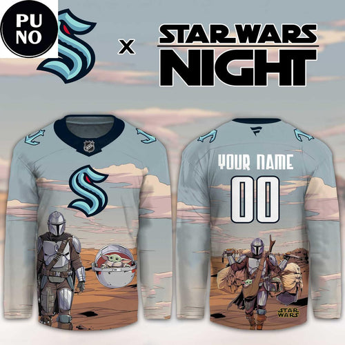 Seattle Kraken x Star Wars Night 2026 Personalized Hockey Jersey