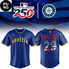 Seattle Mariners 2026 Celebrating USA 250 Personalized Baseball Jersey