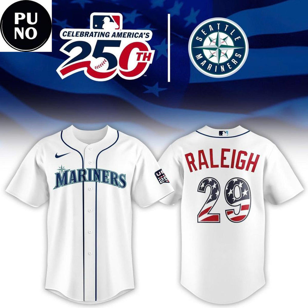 Seattle Mariners 2026 Celebrating USA 250 Personalized Baseball Jersey