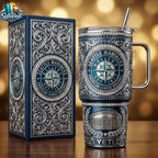 Seattle Mariners 40oz Baseball Gift Stainless Steel Tumbler 2026