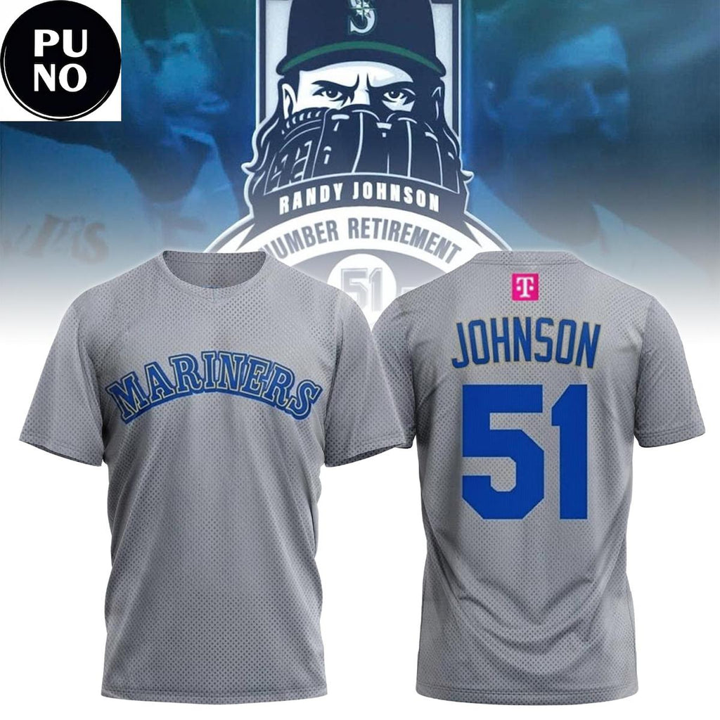 Seattle Mariners Randy Johnson #51 Retirement Hoodie T-Shirt