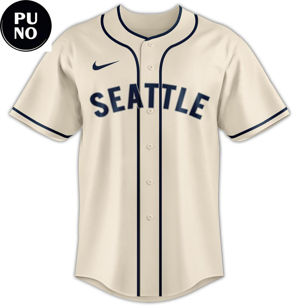 Seattle Mariners Steelheads 2026 Sunday Heritage Cream Personalized Jersey