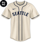 Seattle Mariners Steelheads 2026 Sunday Heritage Cream Personalized Jersey