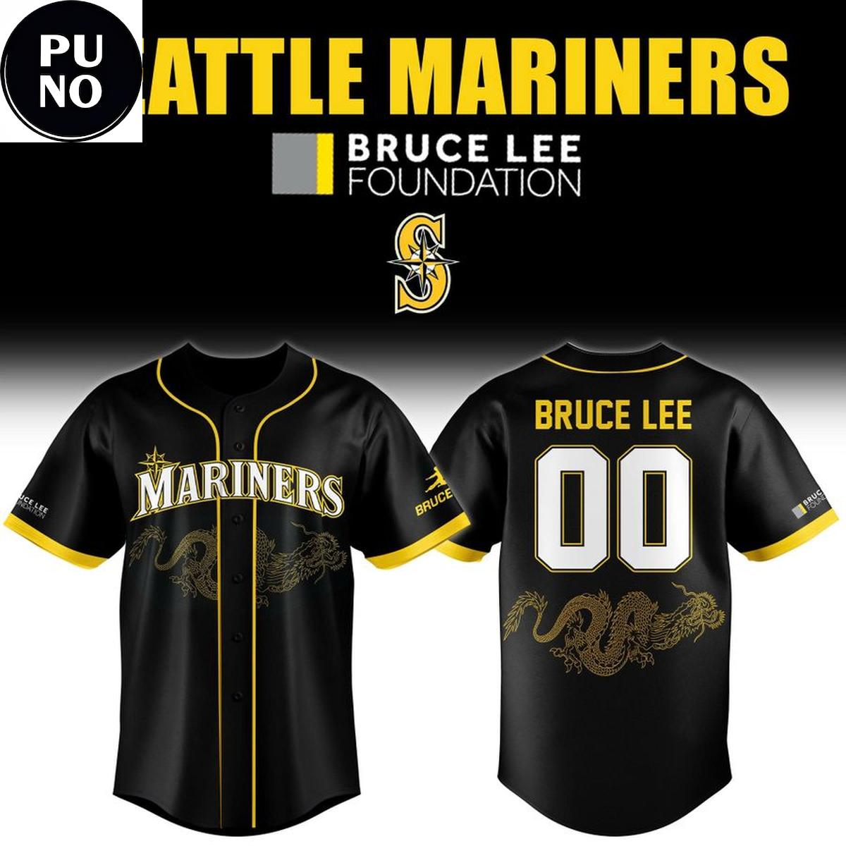 Seattle Mariners x Bruce Lee Night 2026 Personalized Baseball Jersey