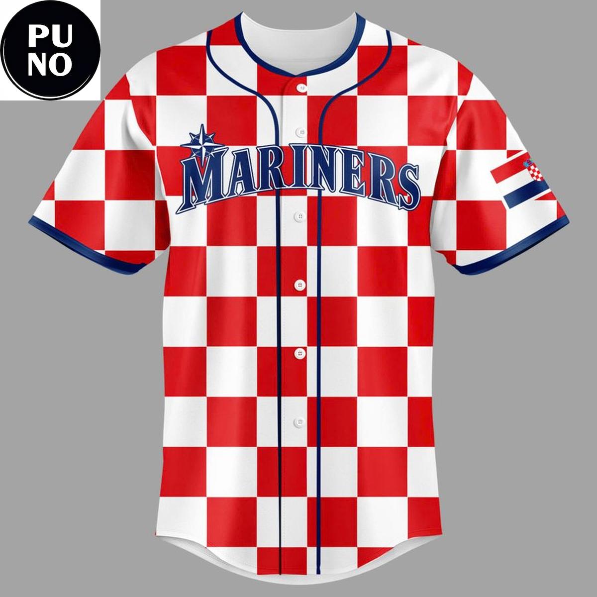 Seattle Mariners x Croatian Heritage Night 2026 Personalized Baseball Jersey