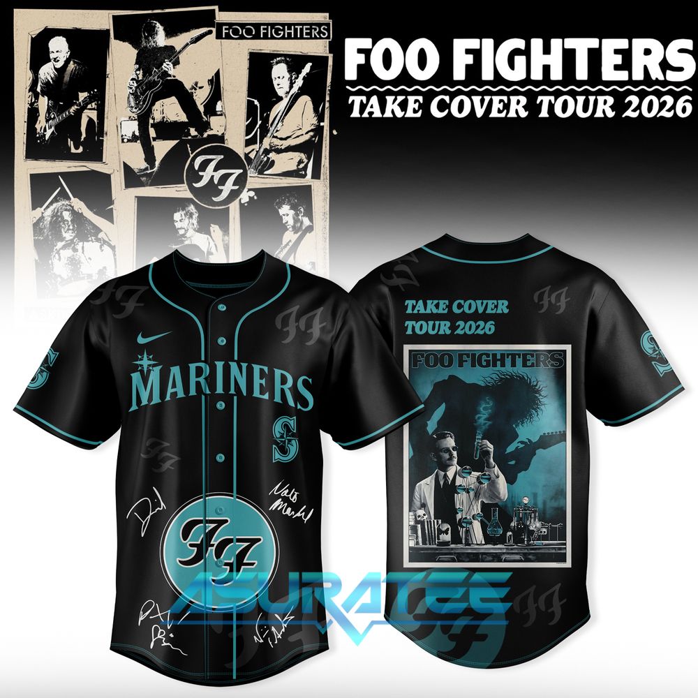 Seattle Mariners x Foo Fighters 2026 Take Cover Tour Jersey