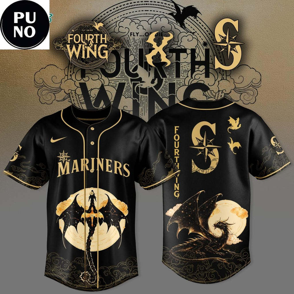 Seattle Mariners x Fourth Wing Night Dragon Moon 2026 Baseball Jersey