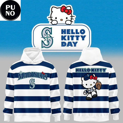 Seattle Mariners x Hello Kitty Day 2026 Horizontal Stripes Hoodie