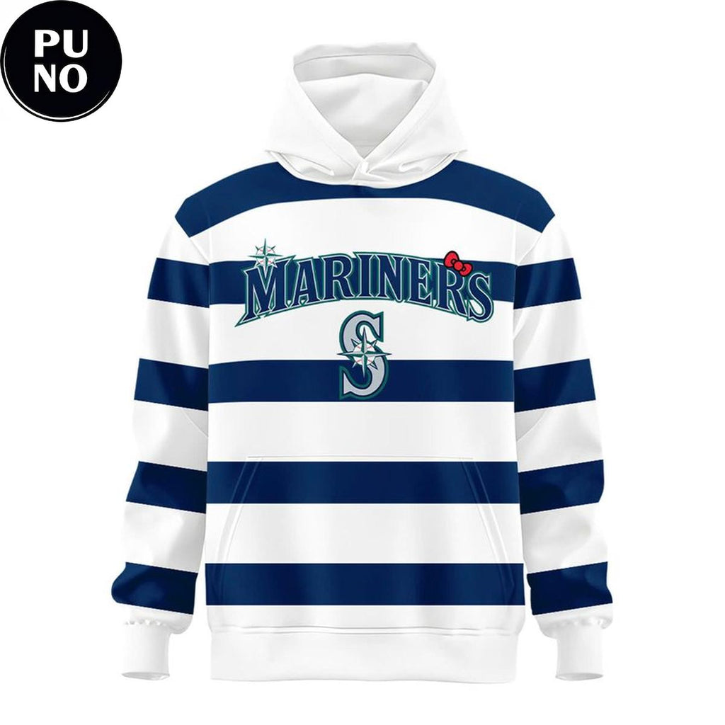 Seattle Mariners x Hello Kitty Day 2026 Horizontal Stripes Hoodie