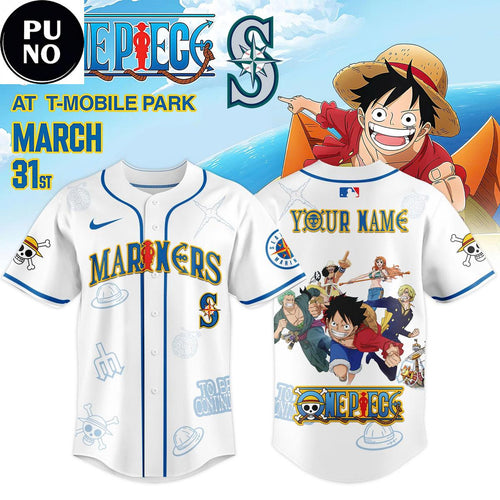 Seattle Mariners x One Piece Night 2026 New Baseball Jersey