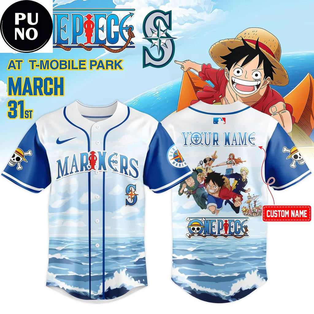 Seattle Mariners x One Piece Night 2026 New Baseball Jersey
