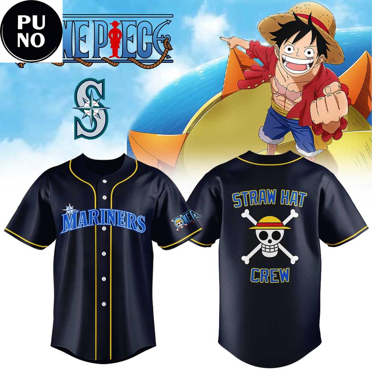 Seattle Mariners x One Piece Straw Hat Crew 2026 Baseball Jersey