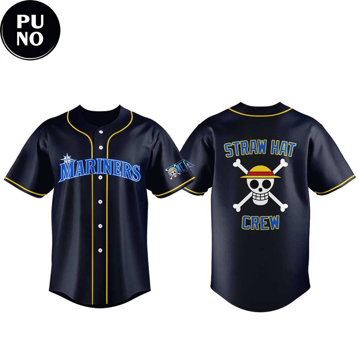 Seattle Mariners x One Piece Straw Hat Crew 2026 Baseball Jersey
