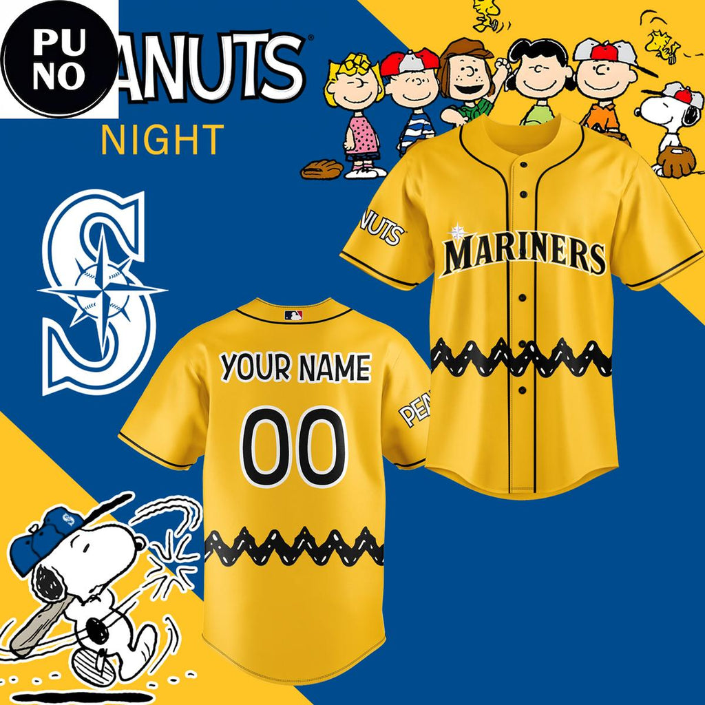 Seattle Mariners x Peanuts Night 2026 Best Personalized Baseball Jersey