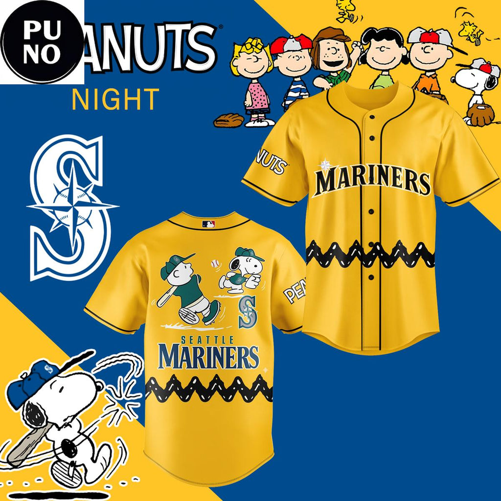 Seattle Mariners x Peanuts Night 2026 Best Personalized Baseball Jersey