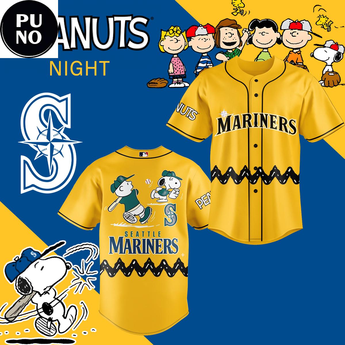 Seattle Mariners x Peanuts Night 2026 Best Personalized Baseball Jersey