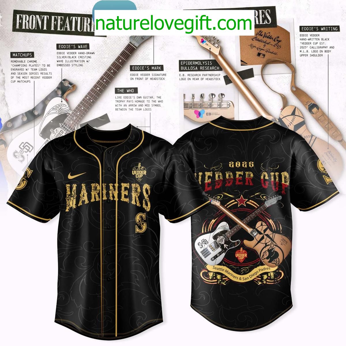 Seattle Mariners 2026 Vedder Cup Jersey MLB Baseball