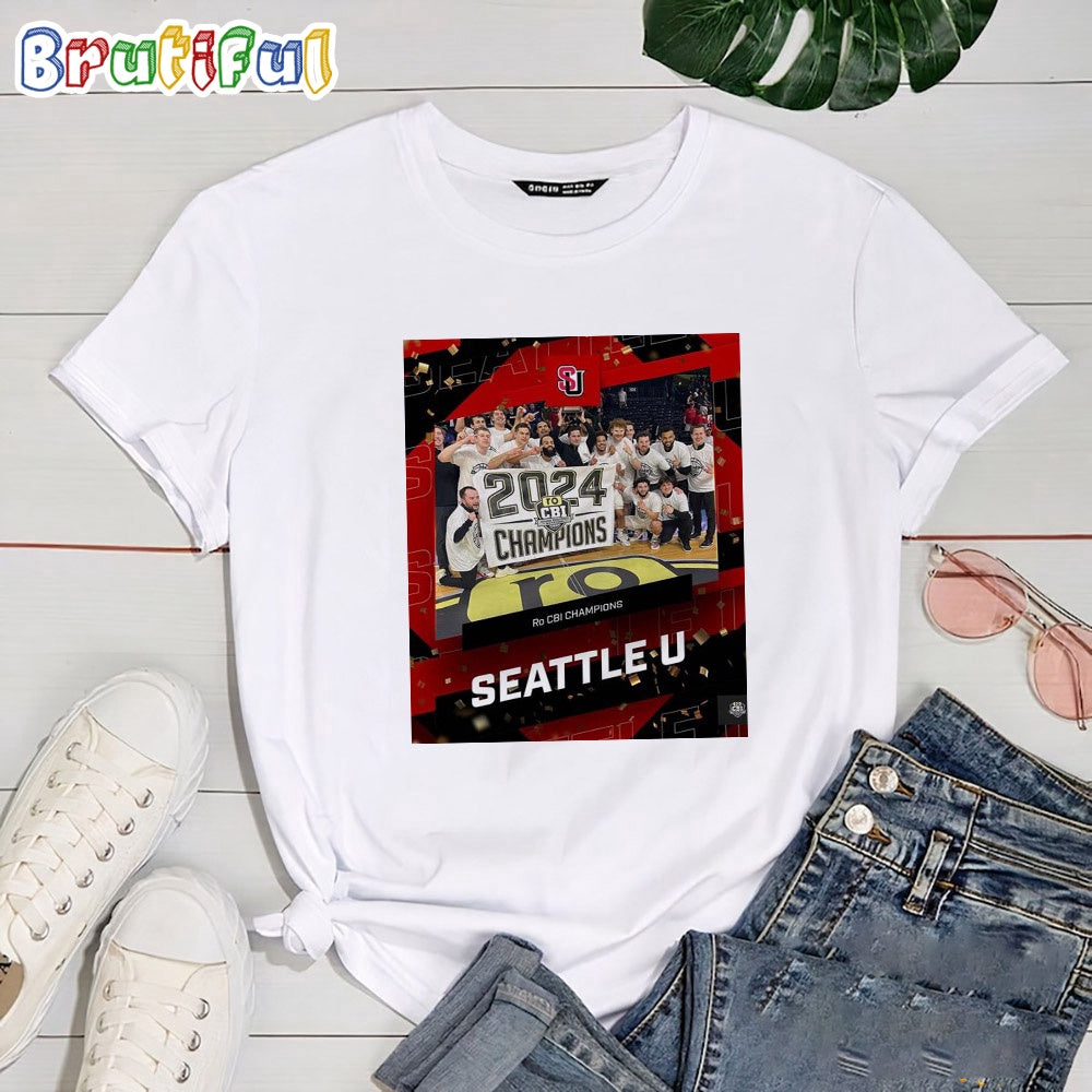 Seattle Redhawks 2024 Ro CBI Champions Mens Basketball T Shirt