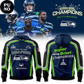Seattle Seahawks 2 Times Super Bowl Champions Hoodie T-Shirt
