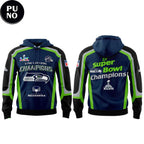 Seattle Seahawks 2 Times Super Bowl Champions Hoodie T-Shirt