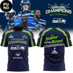 Seattle Seahawks 2 Times Super Bowl Champions Hoodie T-Shirt