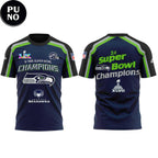 Seattle Seahawks 2 Times Super Bowl Champions Hoodie T-Shirt