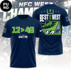 Seattle Seahawks 2025 NFC West Champions Best In The West 12 Stronger Than 49 Hoodie T-Shirt