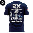 Seattle Seahawks 2026 2 Times Super Bowl Champions NFL Hoodie T-Shirt