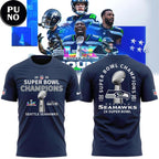 Seattle Seahawks 2026 Super Bowl LX Champions NFL Hoodie T-Shirt