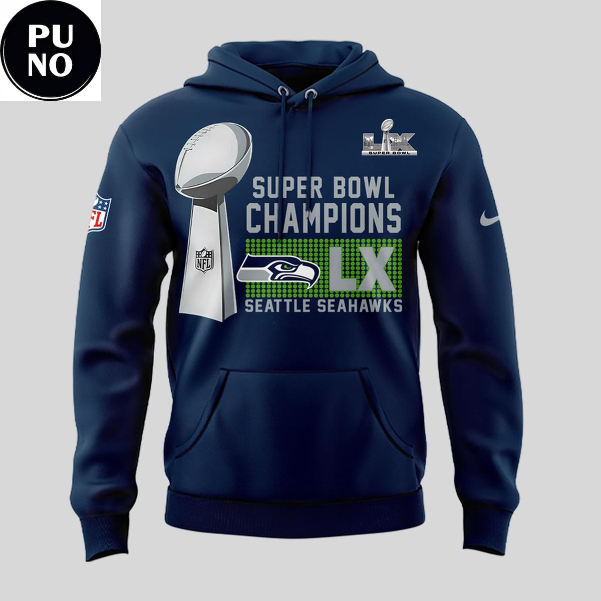 Seattle Seahawks 2026 Super Bowl LX Champions The Whole Squad Hoodie T-Shirt