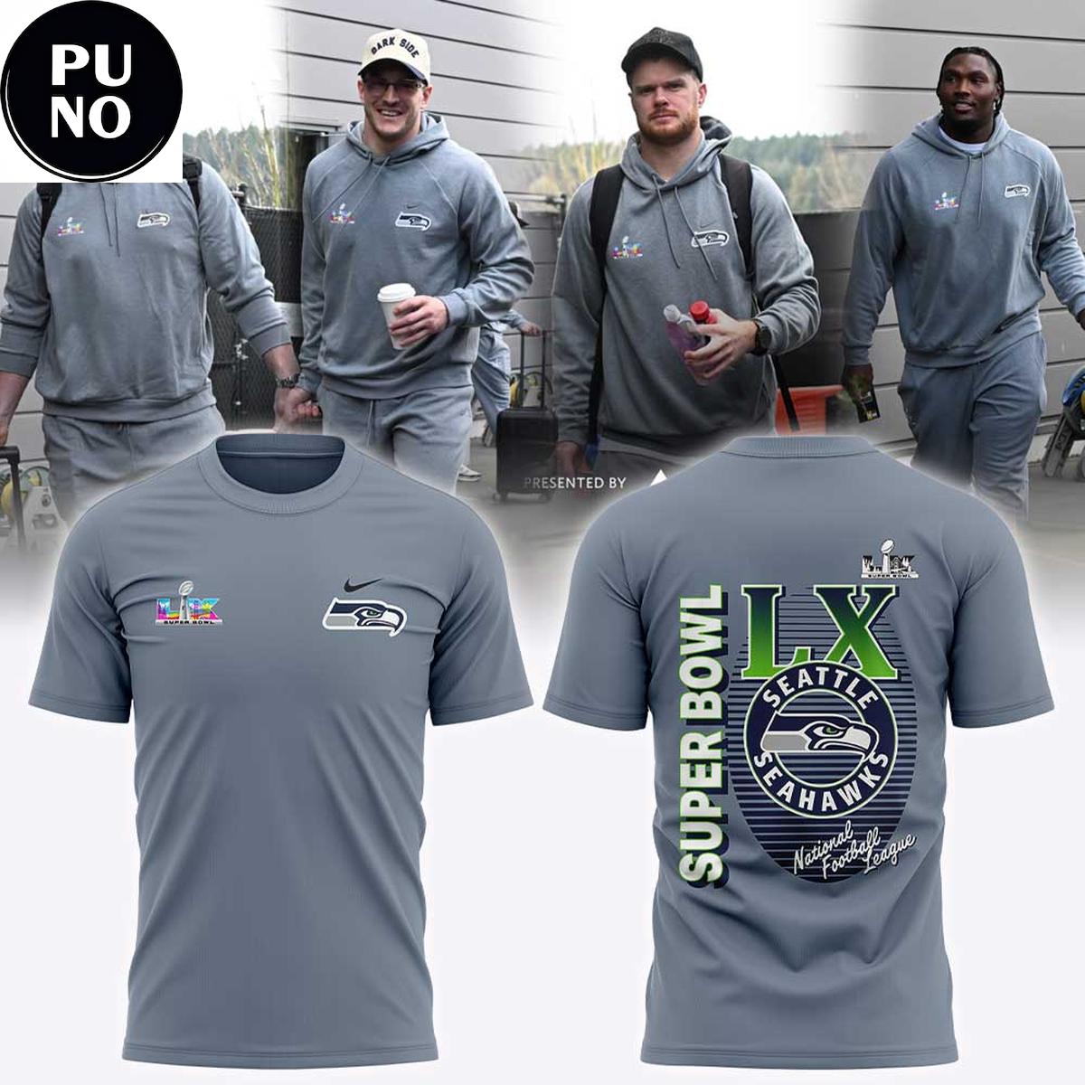 Seattle Seahawks 2026 Super Bowl Week Gray Hoodie T-Shirt