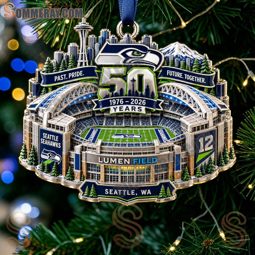 Seattle Seahawks 50th Anniversary Lumen Field Ornament