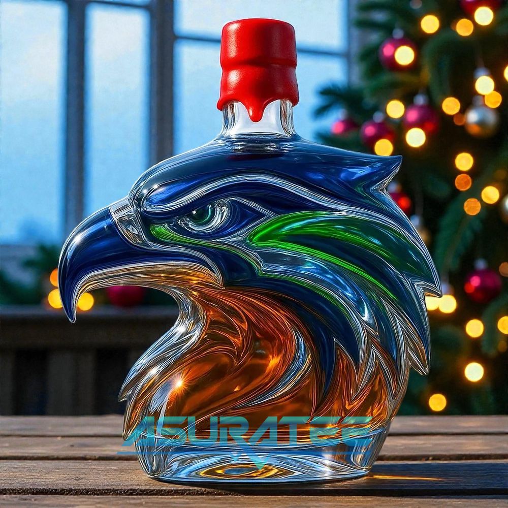 Seattle Seahawks American Football Team Whisky Bottle