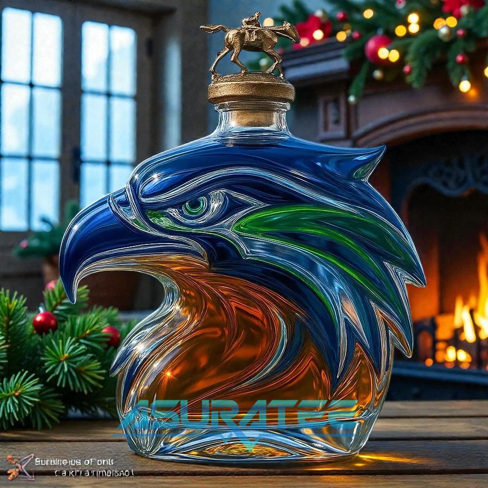 Seattle Seahawks American Football Team Whisky Bottle